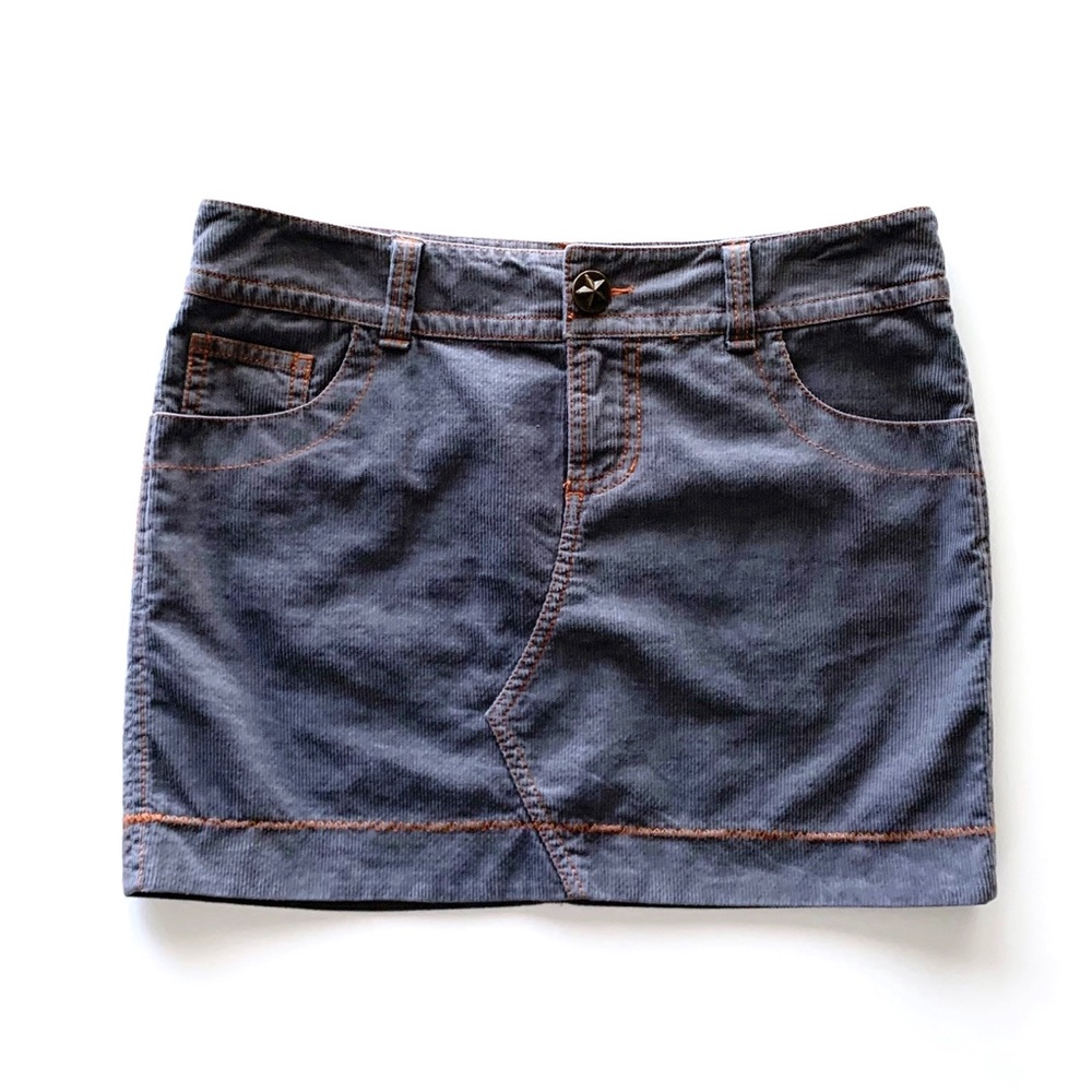 NWT BCBGirls Corduroy Mini Gray Skirt 4